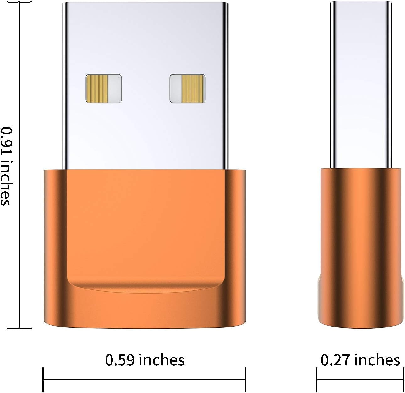 USB C Female to USB Male Adapter (4-Pack),Type C to USB a Charger Cable Adapter for Iphone 11 12 13 14 15 plus Pro Max,Samsung Galaxy Note 20 S24 S23 Ultra,Ipad Air 4 5 Mini 6 Airpods,Google Pixel XL